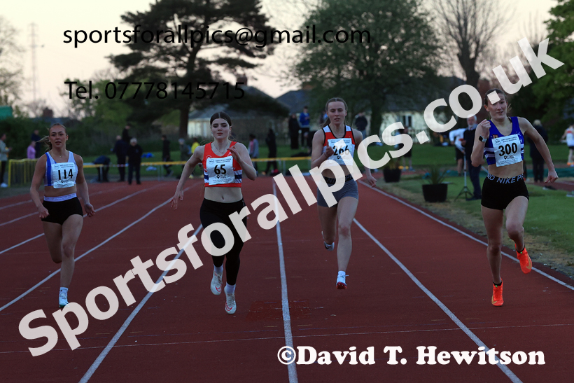 The 150 metres, 2026 NEGP 1, Monkton Stadium. Photo: David T. Hewitson/Sports for All Pics